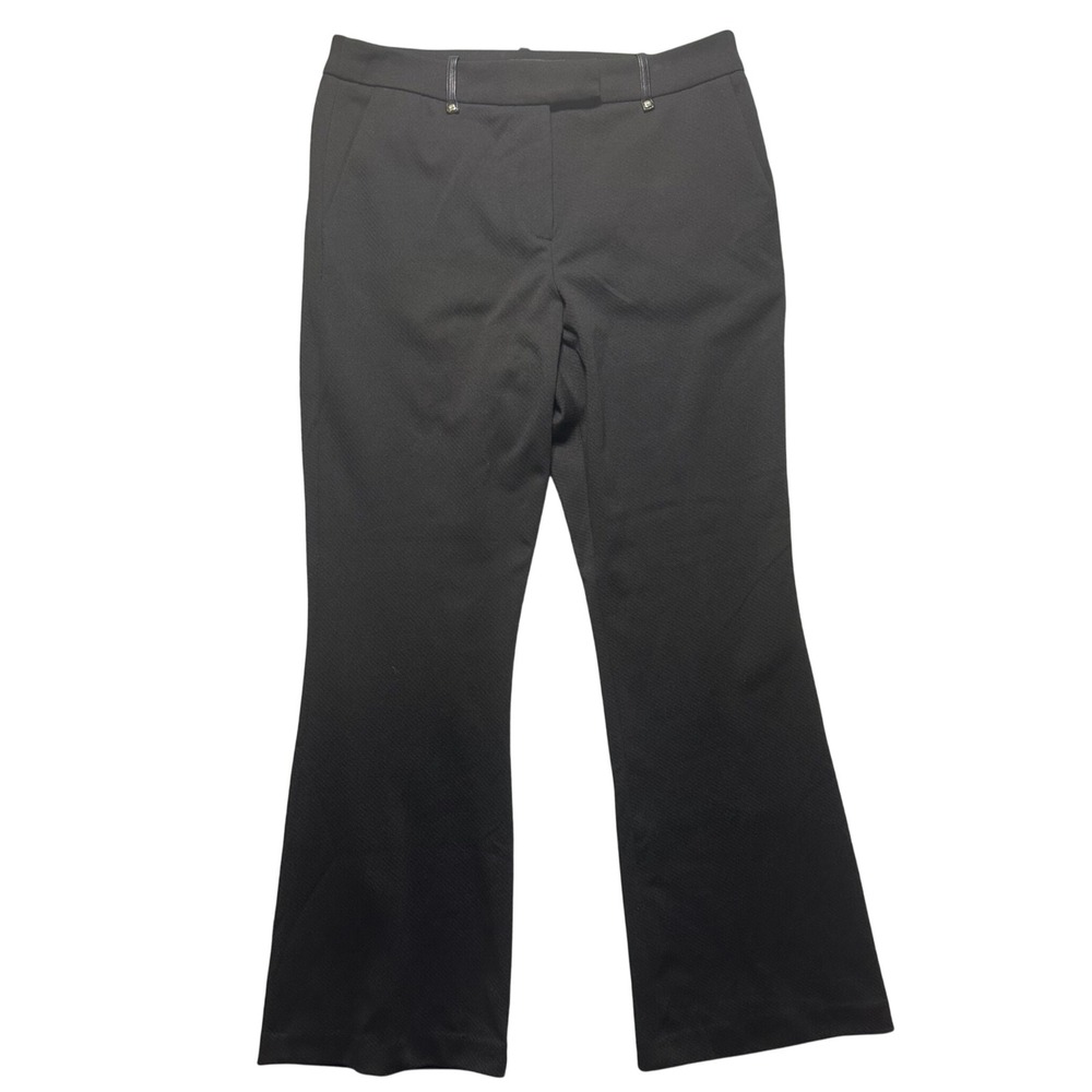 MARC NEW YORK ANDREW MARC Black Textured Bootcut Dress Pants Size 8 Workwear